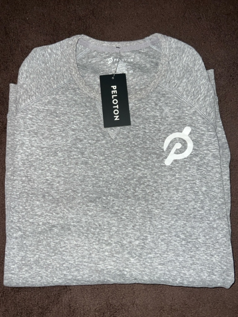 NWT Peloton Gray Crewneck Sweatshirt with White Logo